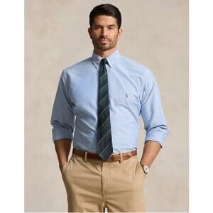 Ralph Lauren Long Sleeve Blue The Iconic Oxford Mens 3XLT/XXXL 100% Cotton